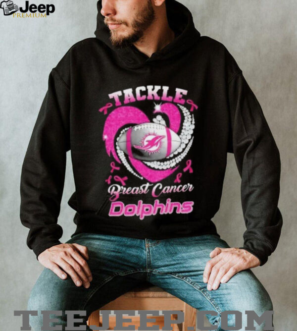 Tackle Breast Cancer Miami Dolphins Diamond Heart shirt
