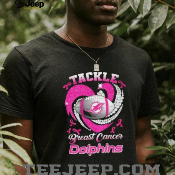Tackle Breast Cancer Miami Dolphins Diamond Heart shirt