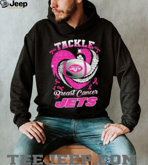 Tackle Breast Cancer New York Jets Diamond Heart shirt