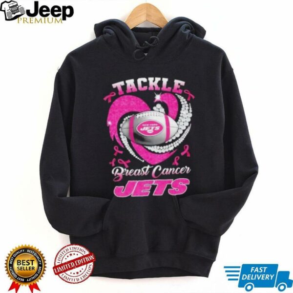 Tackle Breast Cancer New York Jets Diamond Heart shirt