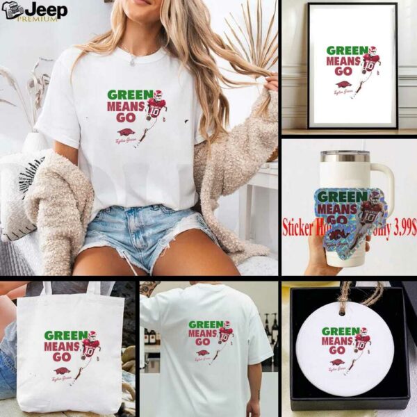 Taylen Green Means Go Arkansas Razorbacks Illustrated shirt