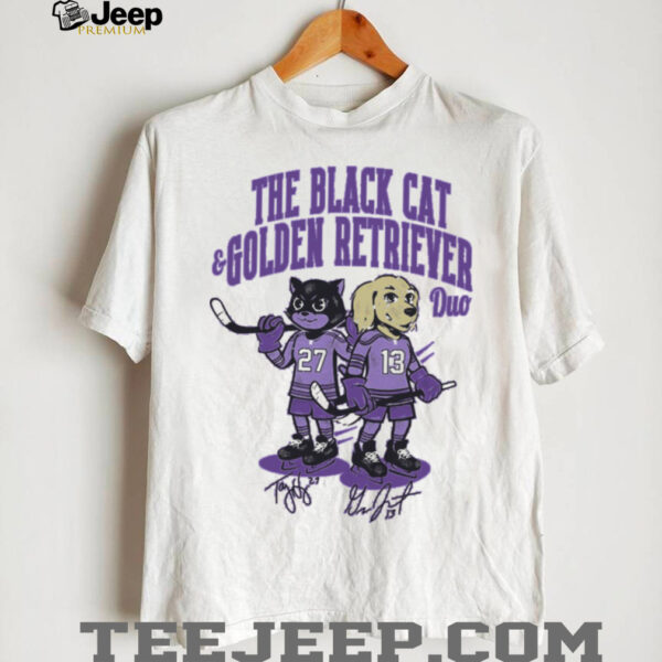 The Black Cat & Golden Retriever Duo T Shirt
