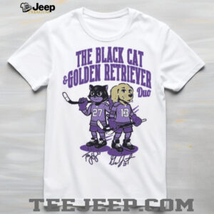 The Black Cat & Golden Retriever Duo T Shirt