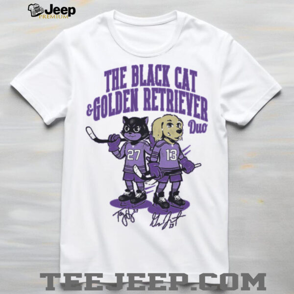 The Black Cat & Golden Retriever Duo T Shirt