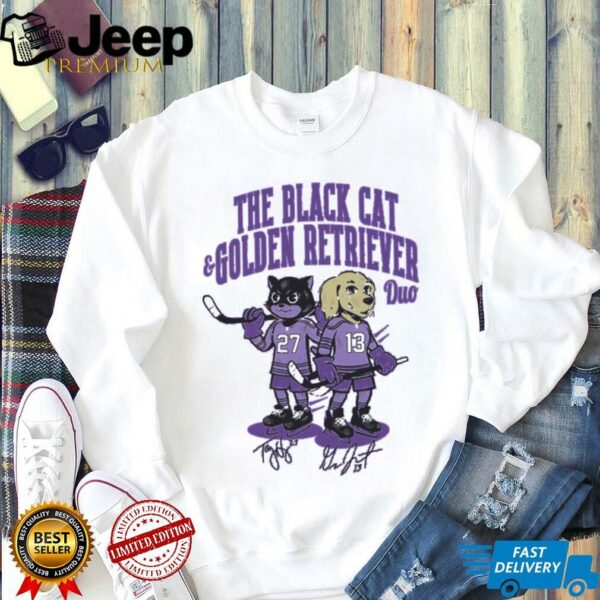 The Black Cat & Golden Retriever Duo T Shirt