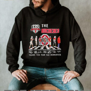 The Ohio State Buckeyes 135th Anniversary thank you for the memories signatures shirt