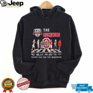 The Ohio State Buckeyes 135th Anniversary thank you for the memories signatures shirt