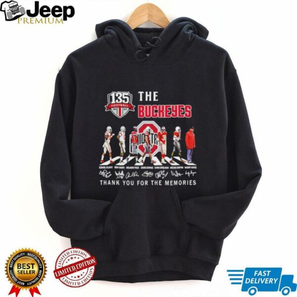 The Ohio State Buckeyes 135th Anniversary thank you for the memories signatures shirt