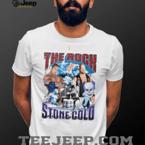 The Rock and Stone Cold WWE graphic shirt