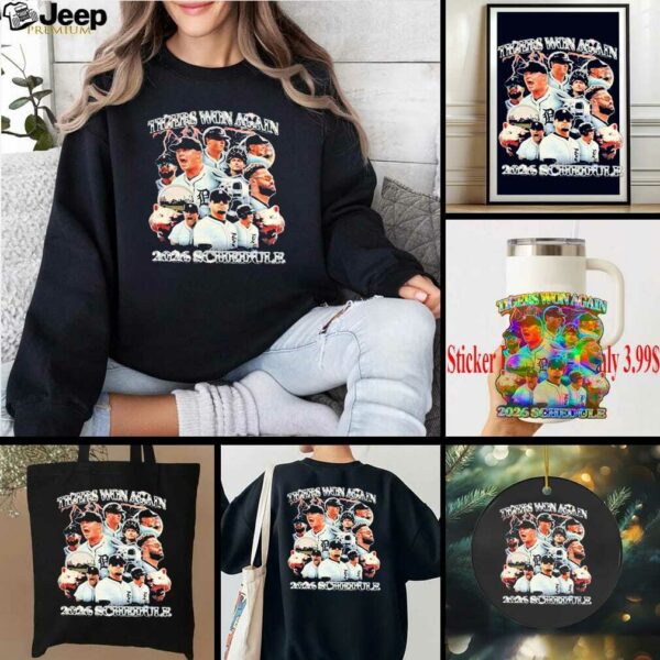 Tigers Won Again 2026 Baseball Player Lighting T Shirts