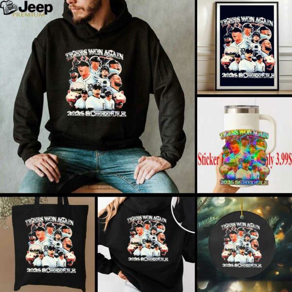 Tigers Won Again 2026 Baseball Player Lighting T Shirts