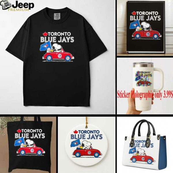Toronto Blue Jays X The Peanuts Driving Car Shirt