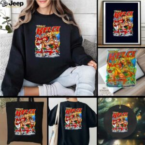 Travis Kelce and Taylor engagement comic shirt