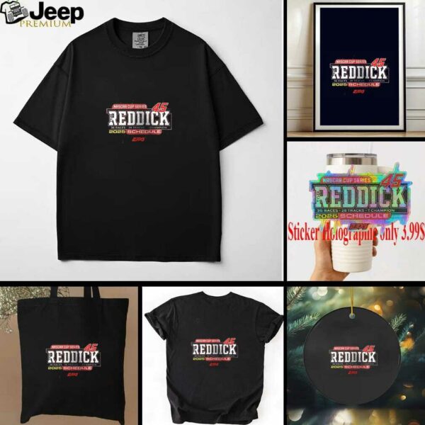 Tyler Reddick 2025 NASCAR Cup series schedule shirt