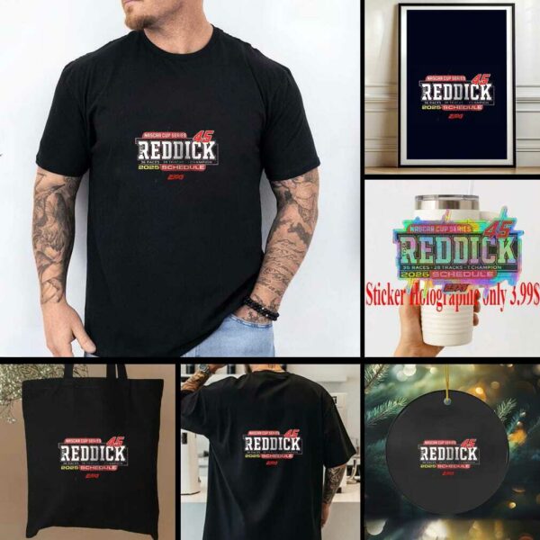 Tyler Reddick 2025 NASCAR Cup series schedule shirt