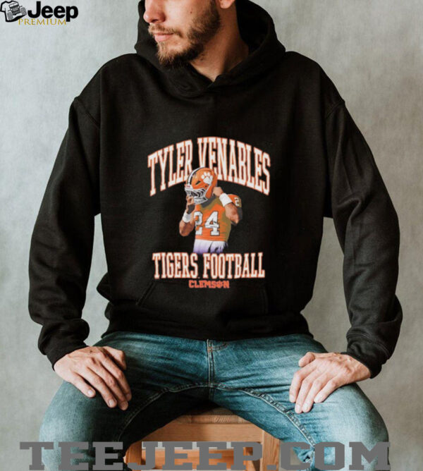 Tyler Venables illustrated Tigers football shirt