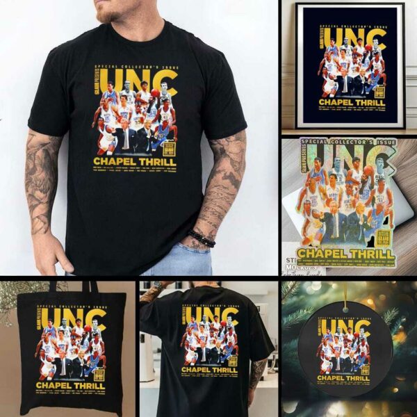 UNC Tar Heels Chapel basketball Thrill Legends Slam shirt