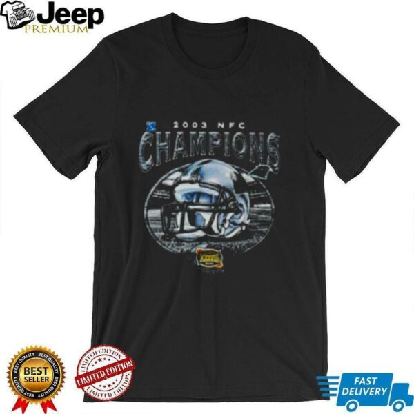 2003 Carolina Panthers NFC Champions Super Bowl XXXVIII Vintage NFL Helmet Shirt