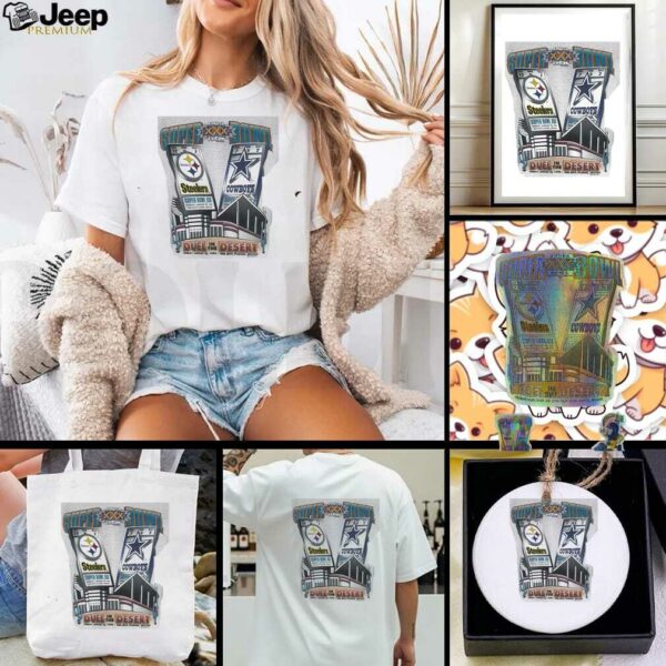 Vintage 1996 Super Bowl XXX Steelers vs. Cowboys Duel in the Desert T Shirt