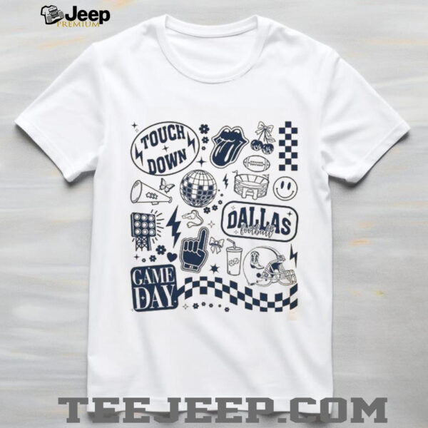 Vintage Dallas Football Doodle Season Sublimation Shirt