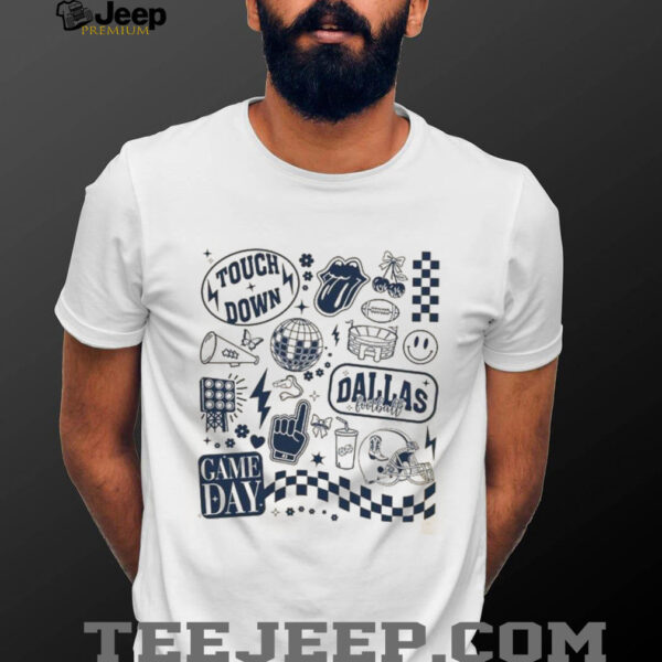 Vintage Dallas Football Doodle Season Sublimation Shirt