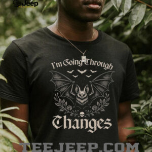 Vintage Gothic Bat Skull Roses Shirt