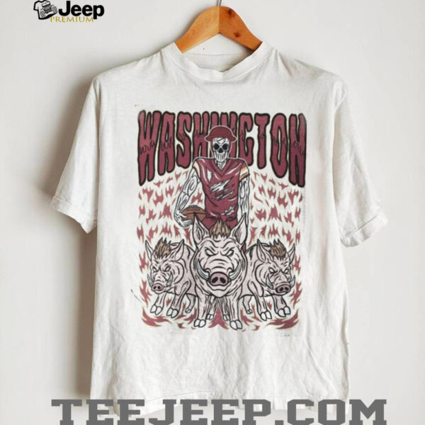 Washington Football Skull Vintage  Football Game Day Unisex Shirt