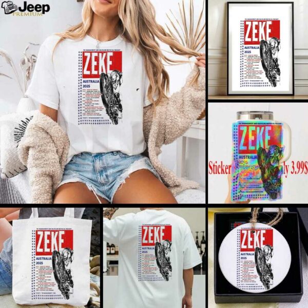 Zeke Australia 2025 Tour T shirts