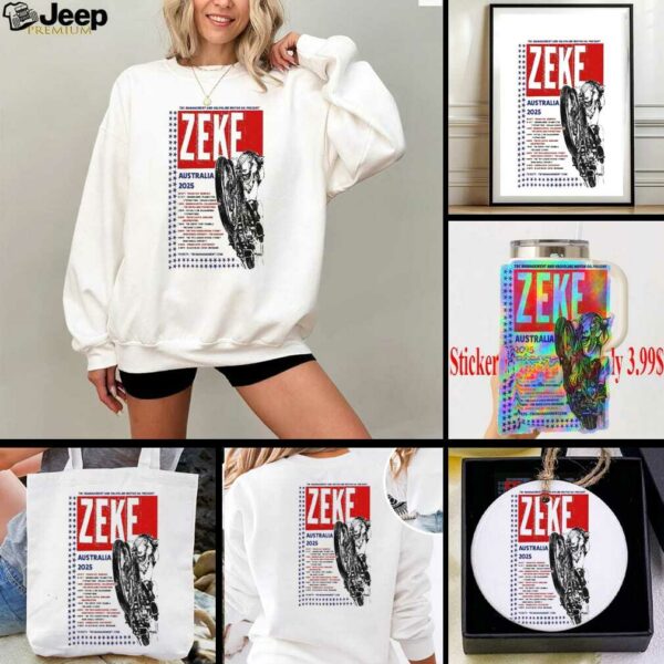 Zeke Australia 2025 Tour T shirts