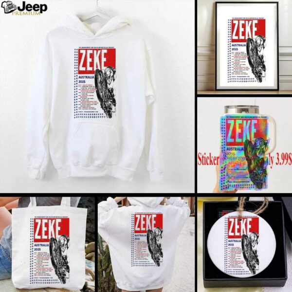 Zeke Australia 2025 Tour T shirts
