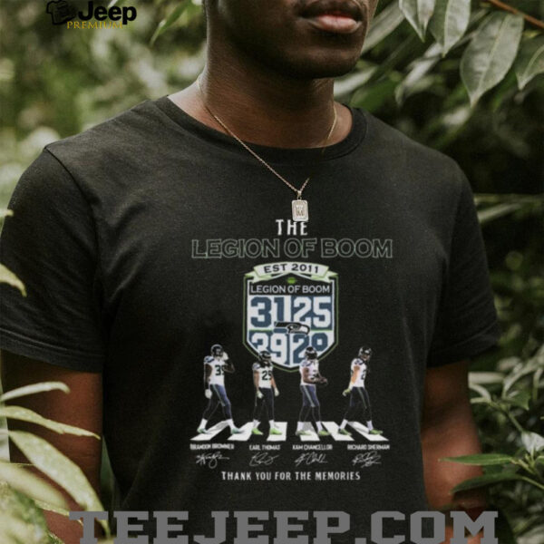 Seattle Mariners The Legion Of Boom Signatures Thank You For The Memories T shirt