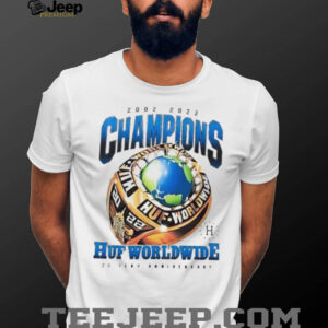2002 2022 Champions HUF Worldwide 20 Year Anniversary Ring shirt