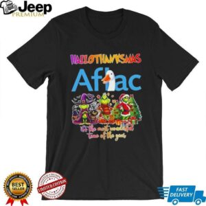 Aflac x Grinch it’s the most wonderful time of the year happy HalloThanksMas shirt