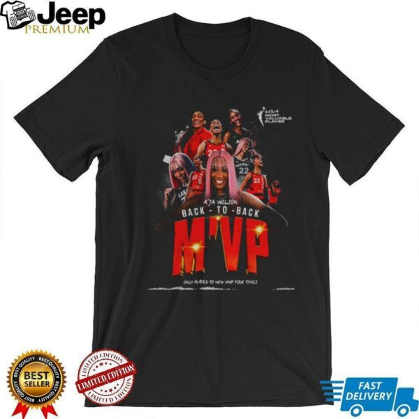 A’ja Wilson MVP Las Vegas Aces WNBA Basketball Back to Back only player to win MVP four times shirt