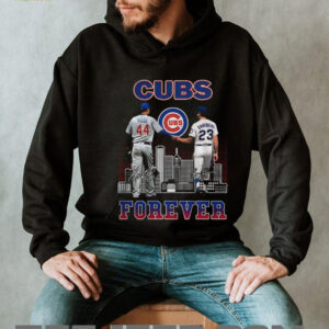 Anthony Rizzo and Ryne Sandberg Chicago Cubs Baseball MLB Forever signatures shirt