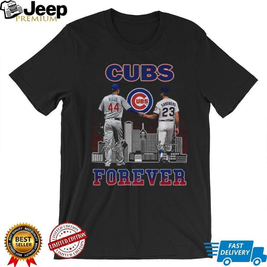 Anthony Rizzo and Ryne Sandberg Chicago Cubs Legends Cubs forever signature shirt Anthony Rizzo and Ryne Sandberg Chicago Cubs Legends Cubs forever signature shirt