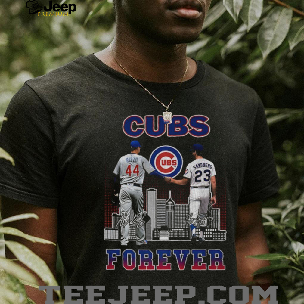 Anthony Rizzo and Ryne Sandberg Chicago Cubs Legends Cubs forever signature shirt Anthony Rizzo and Ryne Sandberg Chicago Cubs Legends Cubs forever signature shirt