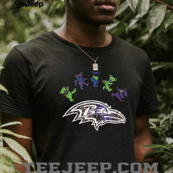 Baltimore Ravens x Grateful Dead night 2025 bears logo shirt