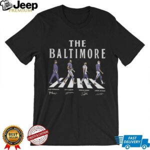 Baltimore Walking Road Signatures Football Shirt, Gift For Fan Football Unisex
