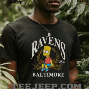 Bart x Baltimore Ravens Football NFL 2025 cartoon shirt