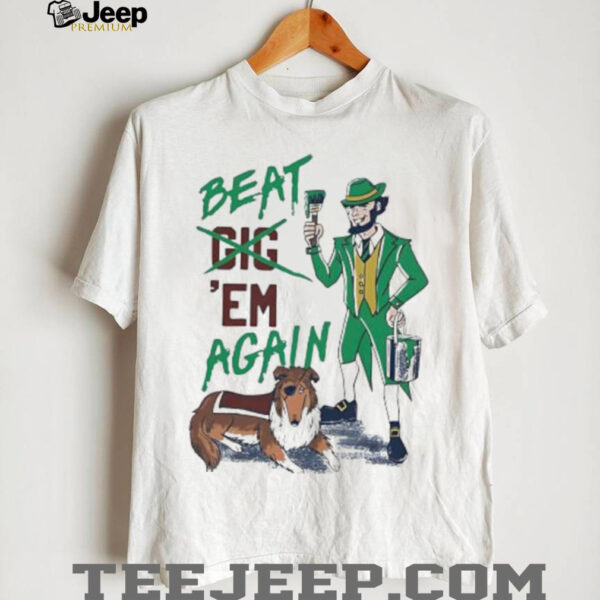 Beat Em Again leprechaun painting and one eyed dog Posters white