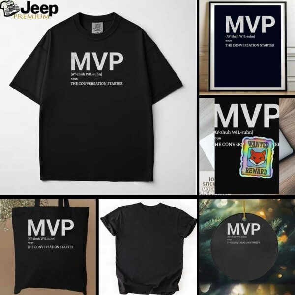 Becky Hammon wearing MVP definition the conversation starter shirt