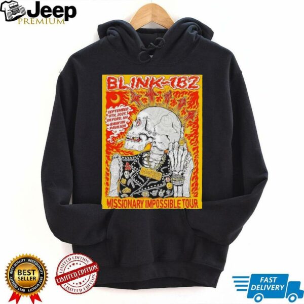 Blink 182 Sept 9th 2025 Gilford NH Bank Pavilion Missionary Impossible Tour shirt