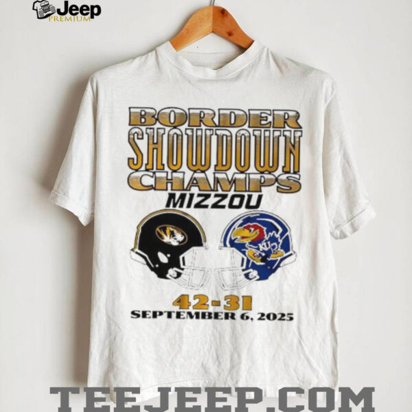 Border Showdown Champs Mizzou vs Kansas 42 31 September 6 2025 shirt