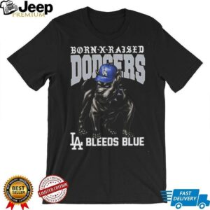 Born X Raised Dodgers LA Bleeds Blue T Shirt