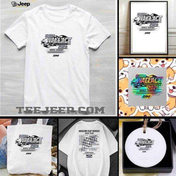 Bubba Wallace 23XI racing 2026 NASCAR schedule shirt