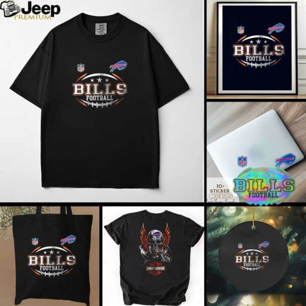 Buffalo Bills NFL Harley Davidson motorcycle graphic shirt