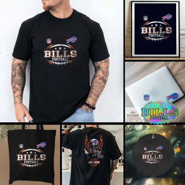 Buffalo Bills NFL Harley Davidson motorcycle graphic shirt