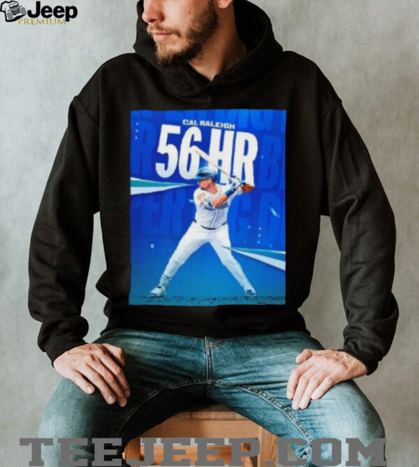 Cal Raleigh Seattle Mariners 56hr home run record shirt