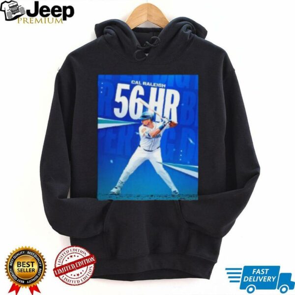 Cal Raleigh Seattle Mariners 56hr home run record shirt